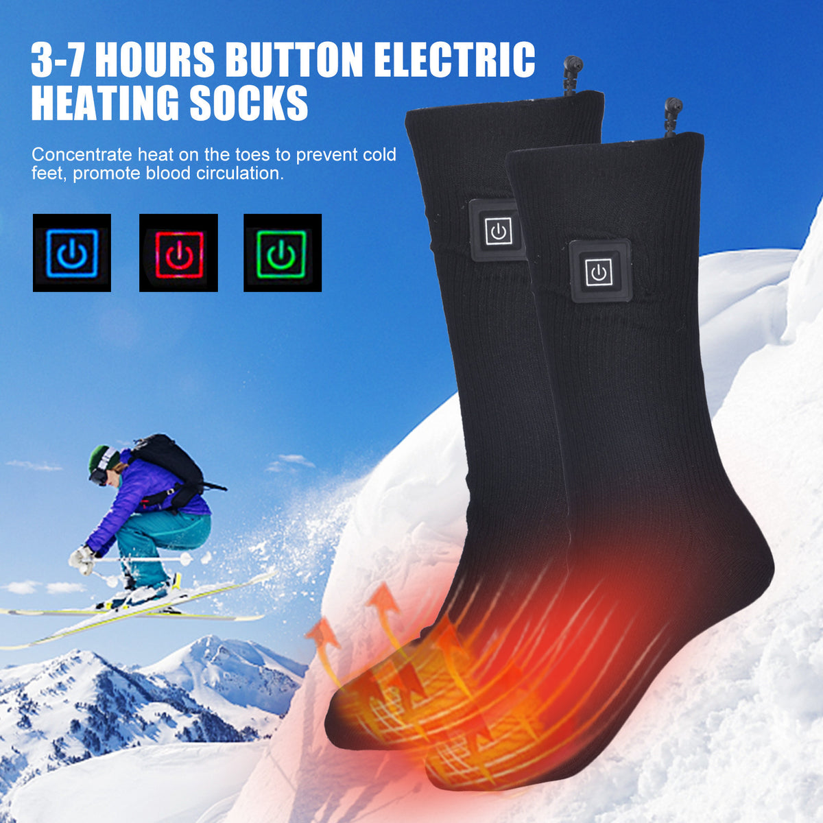 Electric Heating Long Tube Thermostat Socks for Warmth
