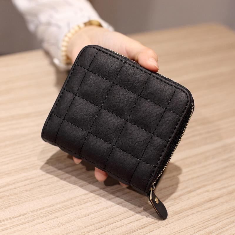 Women's Small Zipper Wallet with Coin Purse Clutch Bag