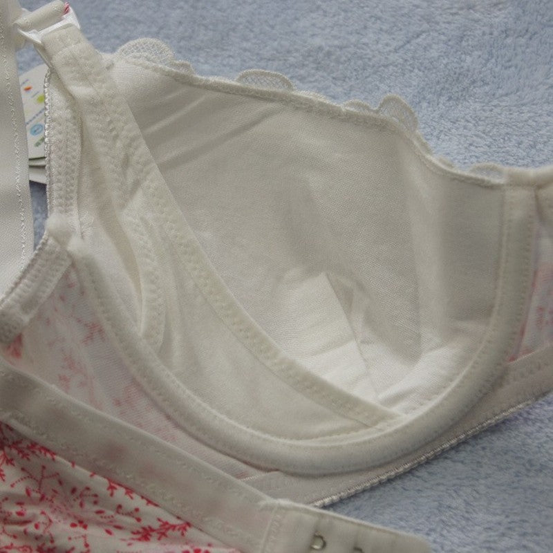 Bamboo Fiber Maternity Nursing Bra with Lace Detail