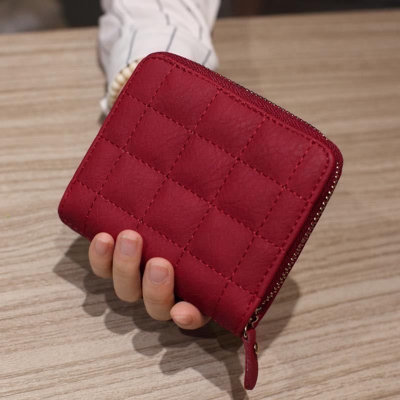 Women's Small Zipper Wallet with Coin Purse Clutch Bag