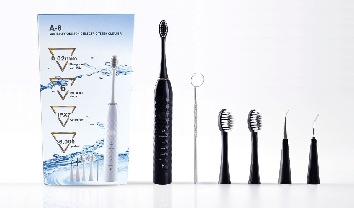 Electric Sonic Toothbrush Set with Multiple Brush Heads