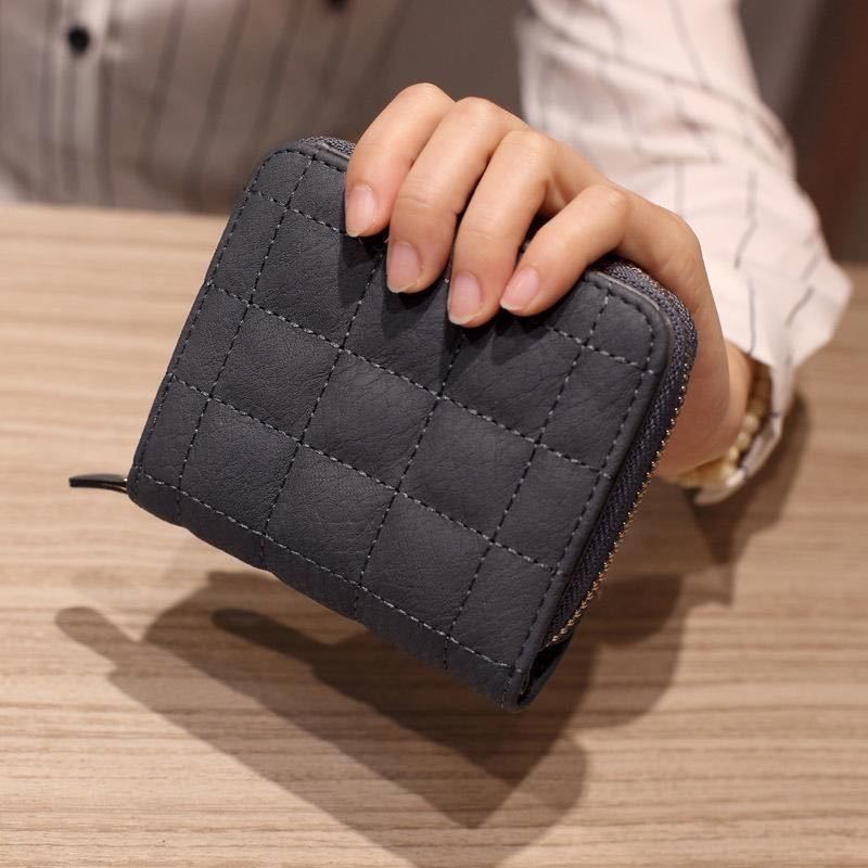 Women's Small Zipper Wallet with Coin Purse Clutch Bag